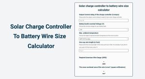 What size cable from solar charge controller to battery