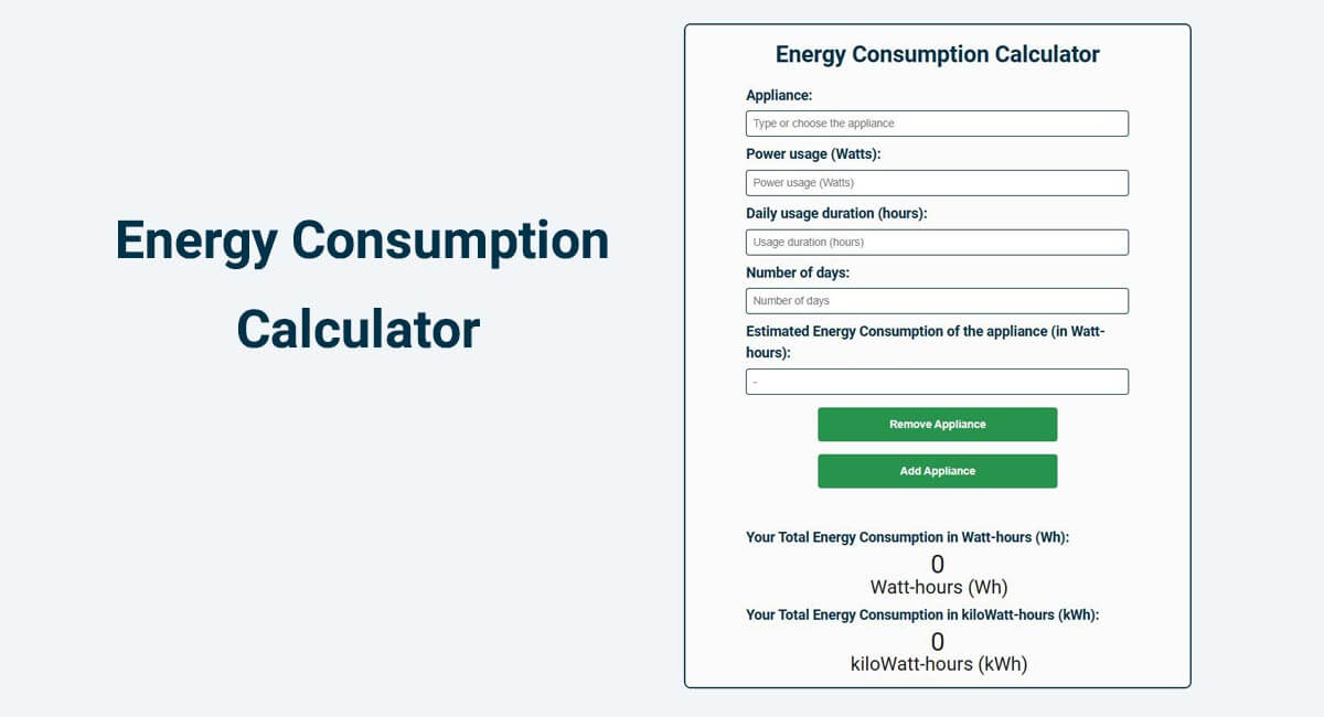 How To Calculate Appliance Power Consumption at Myesha Litherland blog