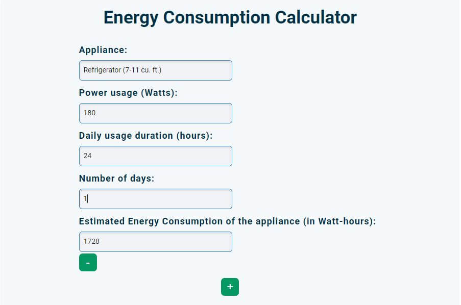 Energy Consumption Calculator