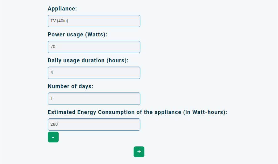 Energy Consumption Calculator