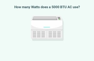 How many watts does a 5000 BTU AC use