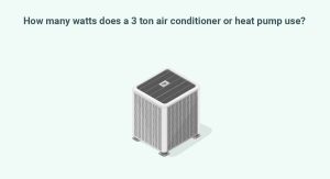 How many watts does a 3 ton AC or heat pump use?
