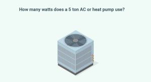 How many watts does a 5 ton AC or Heat Pump use?