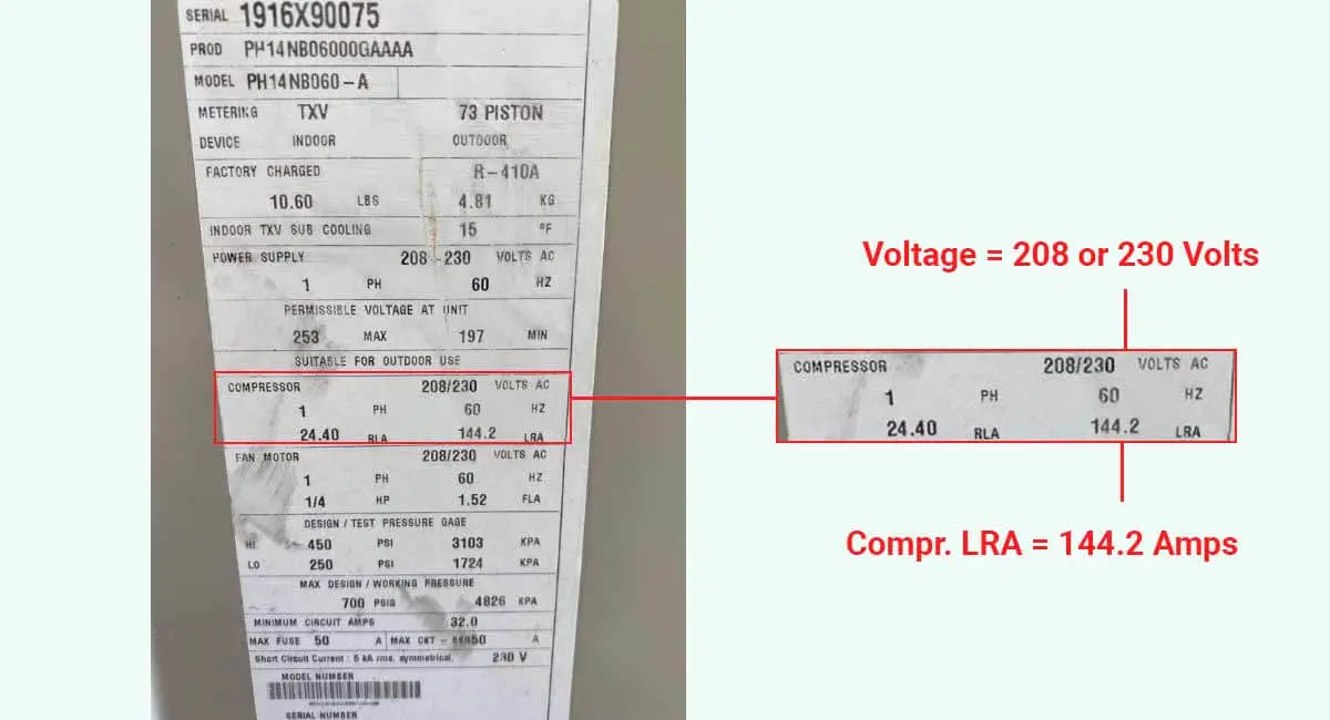 What size generator to run a 5 ton AC or heat pump