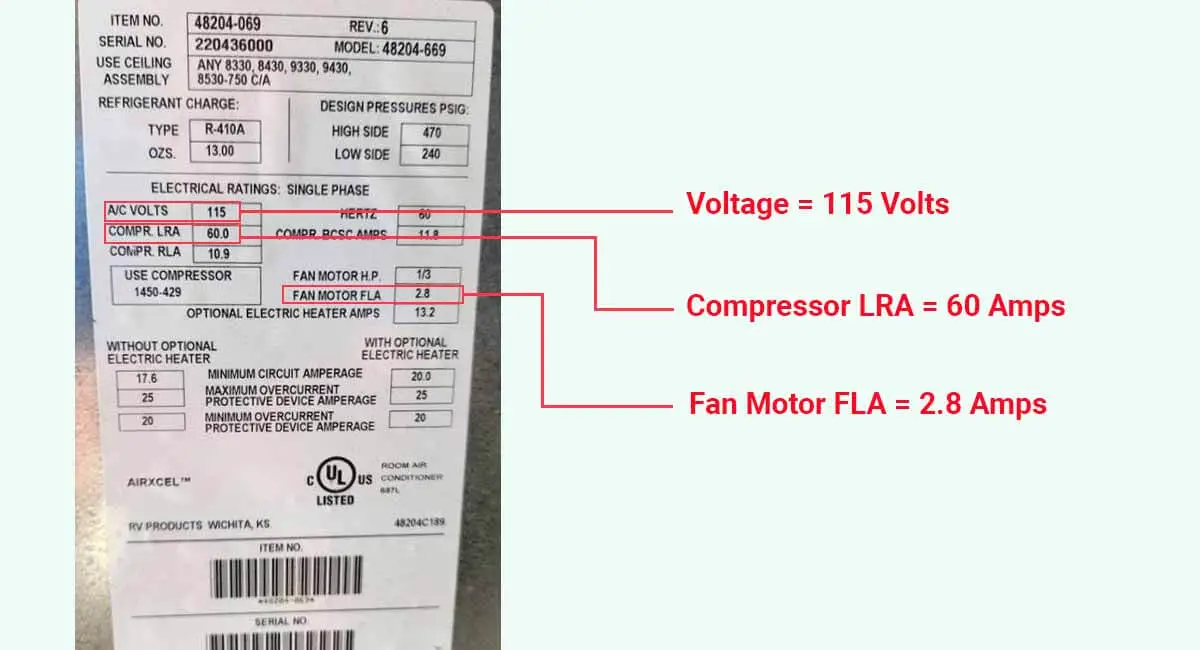 What size generator to run RV AC?