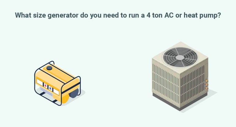 What size generator to run a 4 ton AC or heat pump?