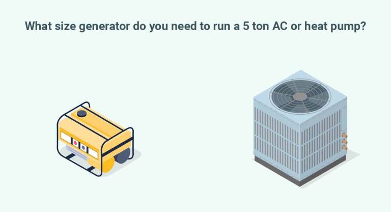 What size generator to run a 5 ton AC or heat pump?