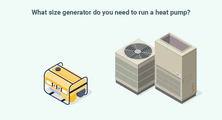 What size generator to run a heat pump?