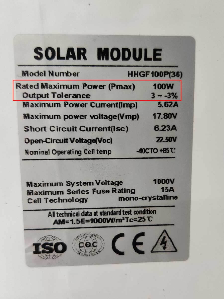 Solar panel ratings explained